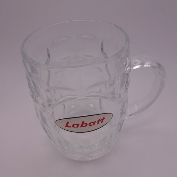 Vintage Labatt Circles Beer Glass with Handle - Picture 3 of 14
